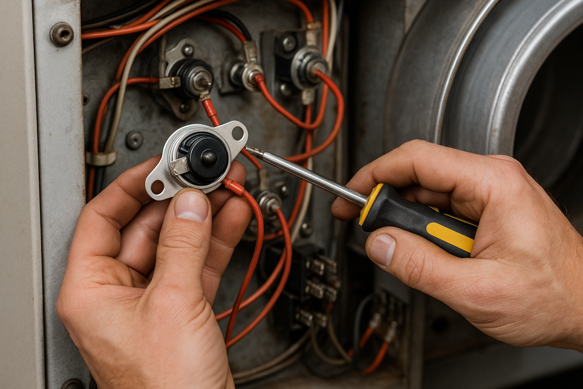 Checking and Replacing the Thermostat in Cissell Dryers